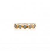 Anna Beck Gold Plate Multi Stone Labradorite Ring Size 7