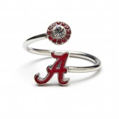 SILVER TONE ALABAMA ADJUSTABLE RING