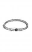 JOHN HARDY STERLING SILVER LAVA BRACELET WITH TREATED BLACK SAPPHIRE CLASP