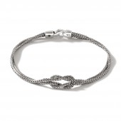 John Hardy Sterling Silver Double Row Love Knot Bracelet