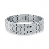 STAINLESS STEEL BRUSHED POLISHED AP DESIGN 18MM BRACELET