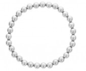 6MM STERLING SILVER BEADED BRACELET