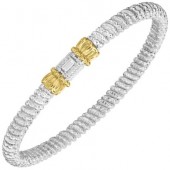 STERLING SILVER/14K 4MM CLOSED BRACELET