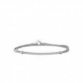 JOHN HARDY STERLING SILVER DIAMOND BRACELET WITH LOBSTER CLAW CLASP
