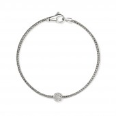 JOHN HARDY STERLING SILVER DIAMOND ESSENTIALS BRACELET .15CTW