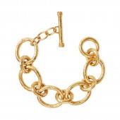 JULIE VOS GOLD PLATED CATALINA LINK BRACELET