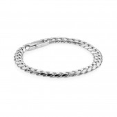 STAINLESS STEEL POLISHED CURB BRACELET 7.5 - 8 Inches