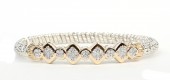 VAHAN STERLING SILVER AND 14K 4MM CLOSED BRACELET