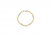 STERLING SILVER & GOLD FILLED BEADED BRACELET
