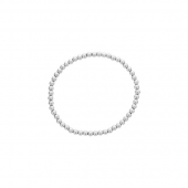 4MM STERLING SILVER BEADED BRACELET