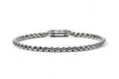 JOHN HARDY MENS STERLING SILVER BOX CHAIN BRACELET