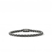 JOHN HARDY MENS STERLING SILVER MATTE BLACK BRACELET
