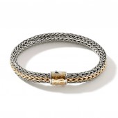 JOHN HARDY STERLING SILVER 18K GOLD REVERSIBLE BRACELET