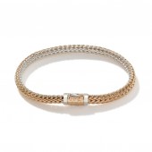 JOHN HARDY 18K GOLD & STERLING SILVER REVERSIBLE BRACELET