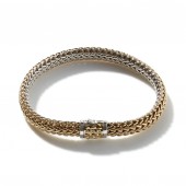 JOHN HARDY 18K GOLD & STERLING SILVER REVERSIBLE BRACELET