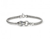 John Hardy Sterling Silver Naga Diamond Bracelet