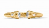 JULIE VOS GOLD PLATED CANES DEMI CUBIC ZIRCONIA CUFF