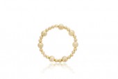 STERLING SILVER GOLD PLATED BEAD BRACELET