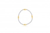 STERLING SILVER & GOLD FILLED BEADED BRACELET