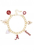 ALABAMA GOLD PLATED ENAMEL CHARM BRACELET