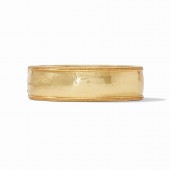 JULIE VOS CANNES STATEMENT HINGE GOLD BANGLE