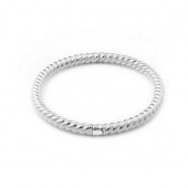 STERLING SILVER TWIST MEDIUM BANGLE