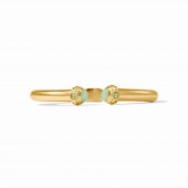 JULIE VOS PORTOFINO DEMI CUFF BRACELET WITH AQUA JADE ENDS