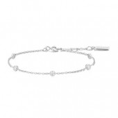 STERLING SILVER CLASSIC BEZEL SET STATION BRACELET
