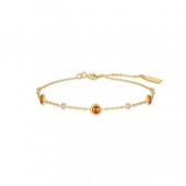 STERLING SILVER GOLD PLATED NANO GEM STATION BRACELET