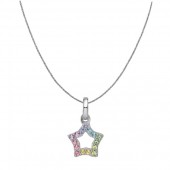 HP GIRL STERLING SILVER STAR CRYSTAL PENDANT WITH CHAIN