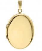 14K GOLD FILLED OVAL LOCKET ON A GOLD FILLED ROPE CHAIN