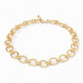 JULIE VOS CATALINA GOLD PLATED PEARL LINK NECKLACE