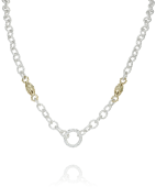 VAHAN STERLING SILVER & 14K STATION CHAIN