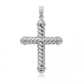 STERLING SILVER FANCY SWIRL CROSS