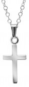 STERLING SILVER POLISHED BABY CROSS NECKLACE