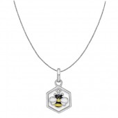 HP GIRL STERLING SILVER ENAMEL BUMBLE BEE PENDANT WITH CHAIN
