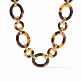 JULIE VOS GOLD PLATED MADISON TORTOISE SHELL LINK NECKLACE