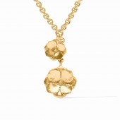 JULIE VOS GOLD PLATED BLOOM LARIAT NECKLACE
