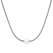 JOHN HARDY STERLING SILVER CHAIN NECKLACE WITH FRESHWATER PEARL