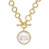 JULIE VOS HONEYBEE DEMI NECKLACE WITH IRIDESCENT CLEAR CRYSTAL