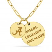 GOLD PLATED PAPERCLIP CHAIN CHARM NECKLACE