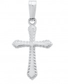 STERLING SILVER ROPE EDGE CROSS
