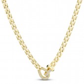 GOLD VERMEIL CUBIC  ZIRCONIA EQUESTRIAN NECKLACE