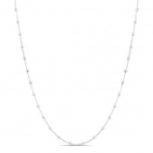 STERLING SILVER BEAD STATION NECKLACE