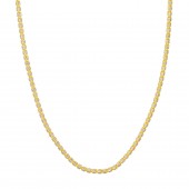 STERLING SILVER GOLD PLATED 18IN ICE CHAIN