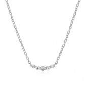 STERLING SILVER LAB GROWN DIAMOND FORZATINA CABLE CHAIN NECKLACE