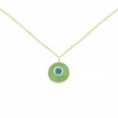 24K GOLD PLATED GREEN AMETHYST PENDANT