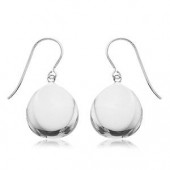 STERLING SILVER FLAT TEARDROP EARRINGS