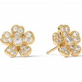 JULIE VOS GOLD PLATED LAUREL STUD CZ EARRINGS