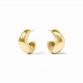 JULIE VOS GOLD PLATED WAVE HOOP EARRINGS